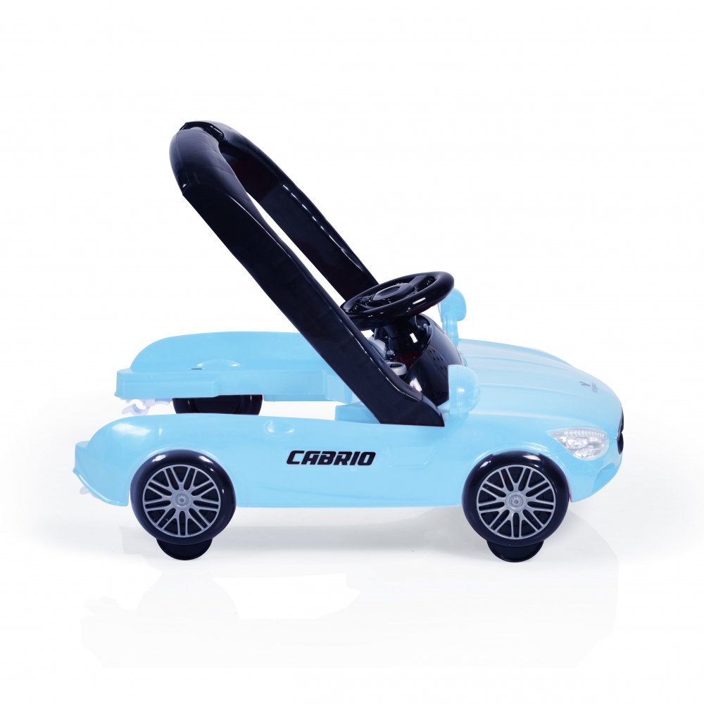 CANGAROO Premergator 2in1 Cabrio Blue transformabil in antepremergator Inaltime reglabila Functie antepremergator Panoul muzical detasabil Roti fata pivotante Potrivit de la 6 luni+ pana la 12 kg
