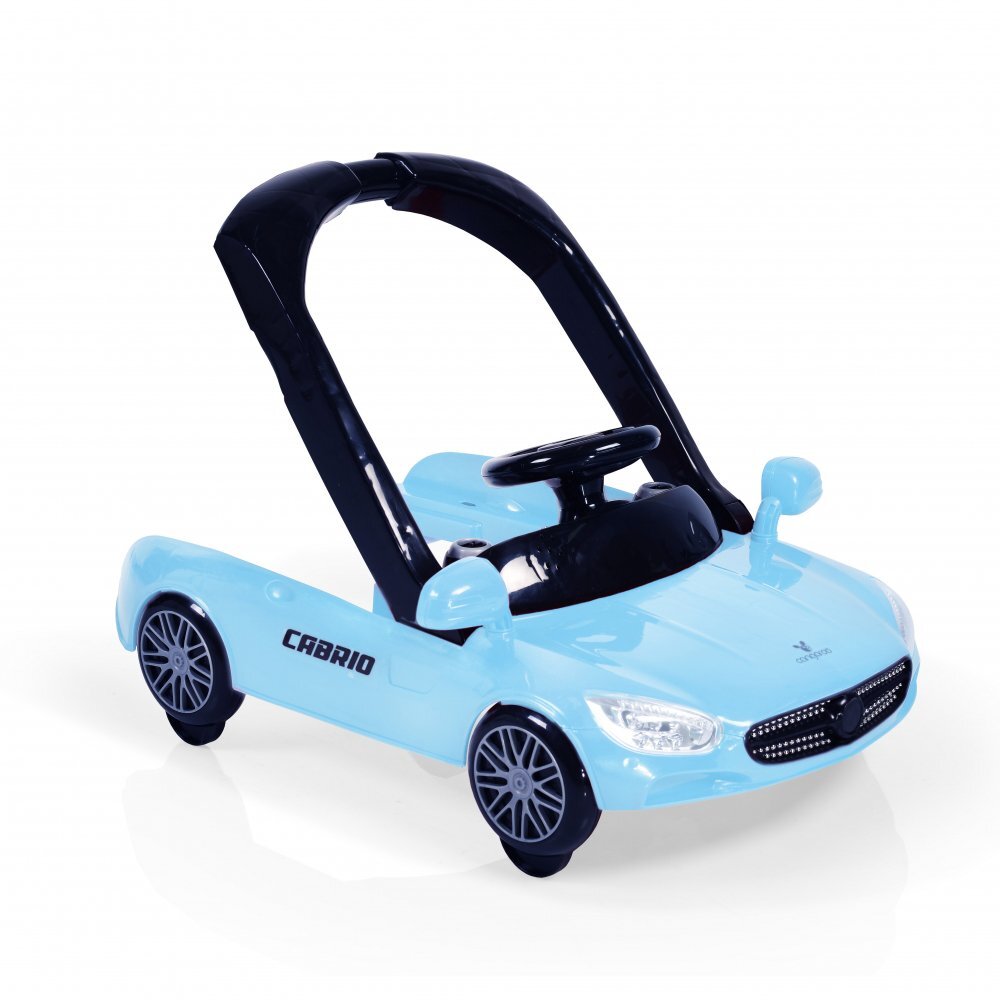 CANGAROO Premergator 2in1 Cabrio Blue transformabil in antepremergator Inaltime reglabila Functie antepremergator Panoul muzical detasabil Roti fata pivotante Potrivit de la 6 luni+ pana la 12 kg