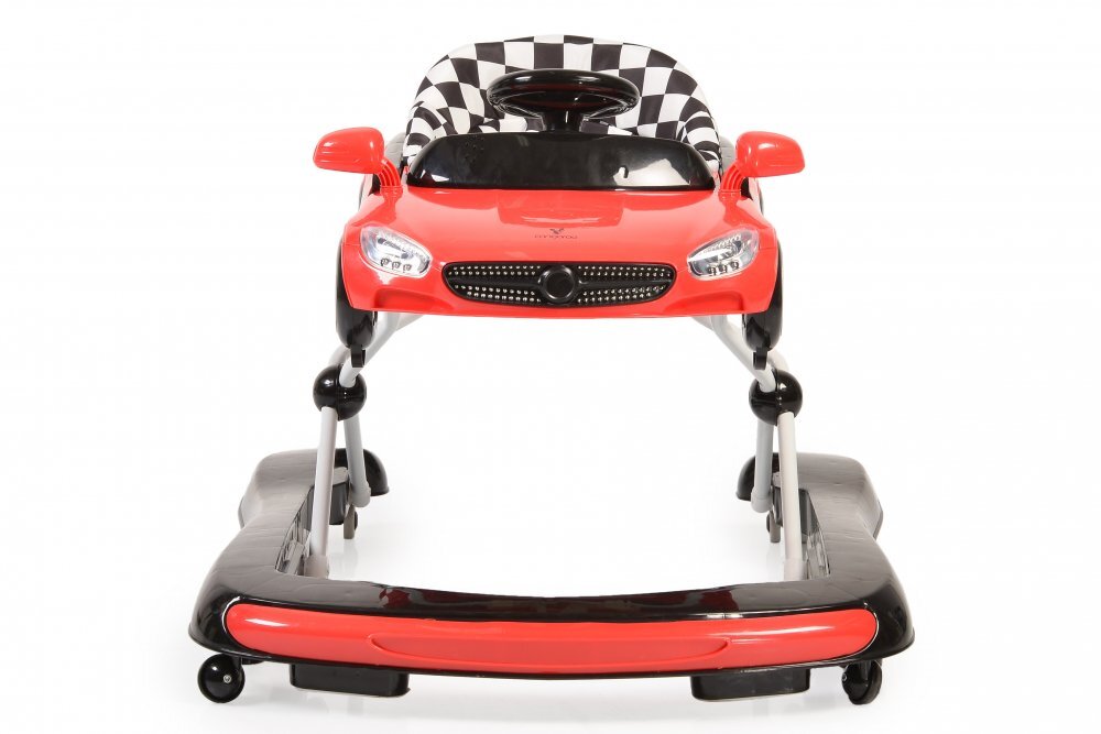 CANGAROO Premergator 2in1 Cabrio Red transformabil in antepremergator Inaltime reglabila Functie antepremergator Panoul muzical detasabil Roti fata pivotante Potrivit de la 6 luni+ pana la 12 kg
