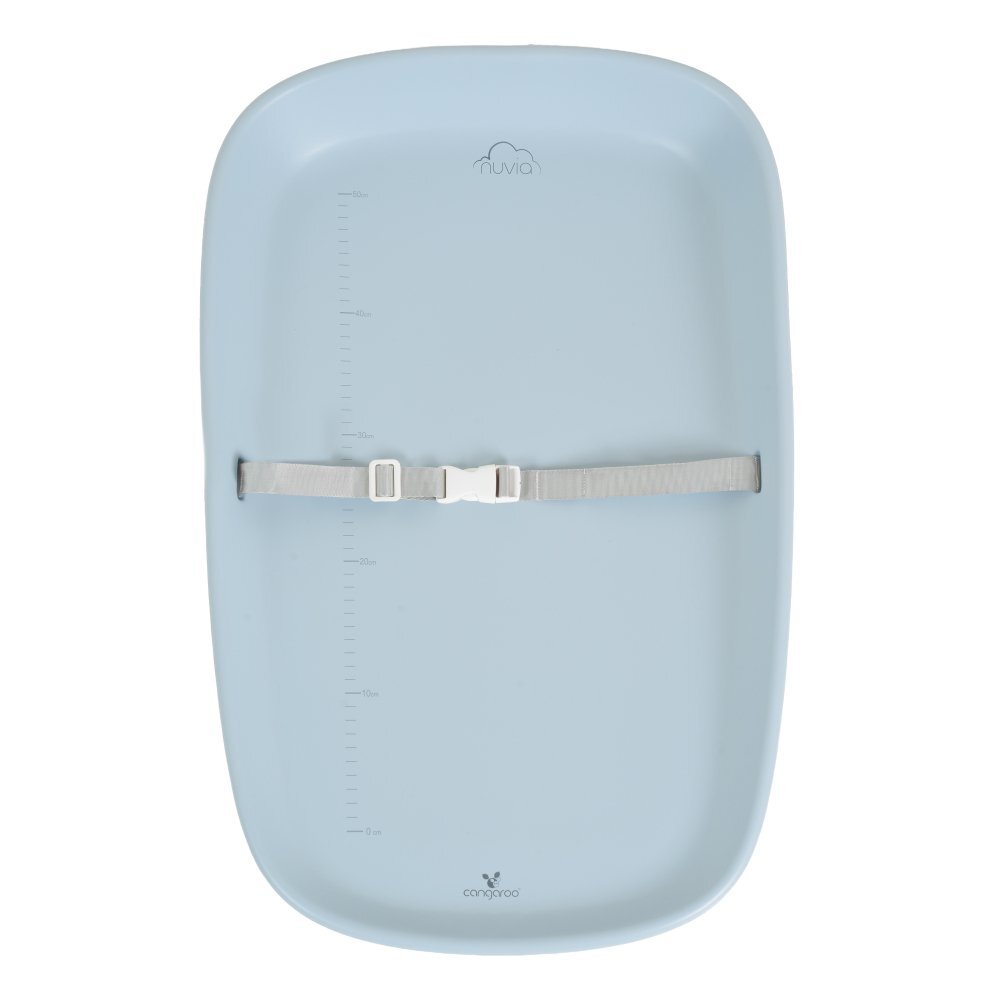 CANGAROO Saltea de infasat din spuma moale EVA Nuvia blue 69x44 cm prevazuta cu centura de siguranta suprafata impermeabila taliometru baza antiderapanta design portabil