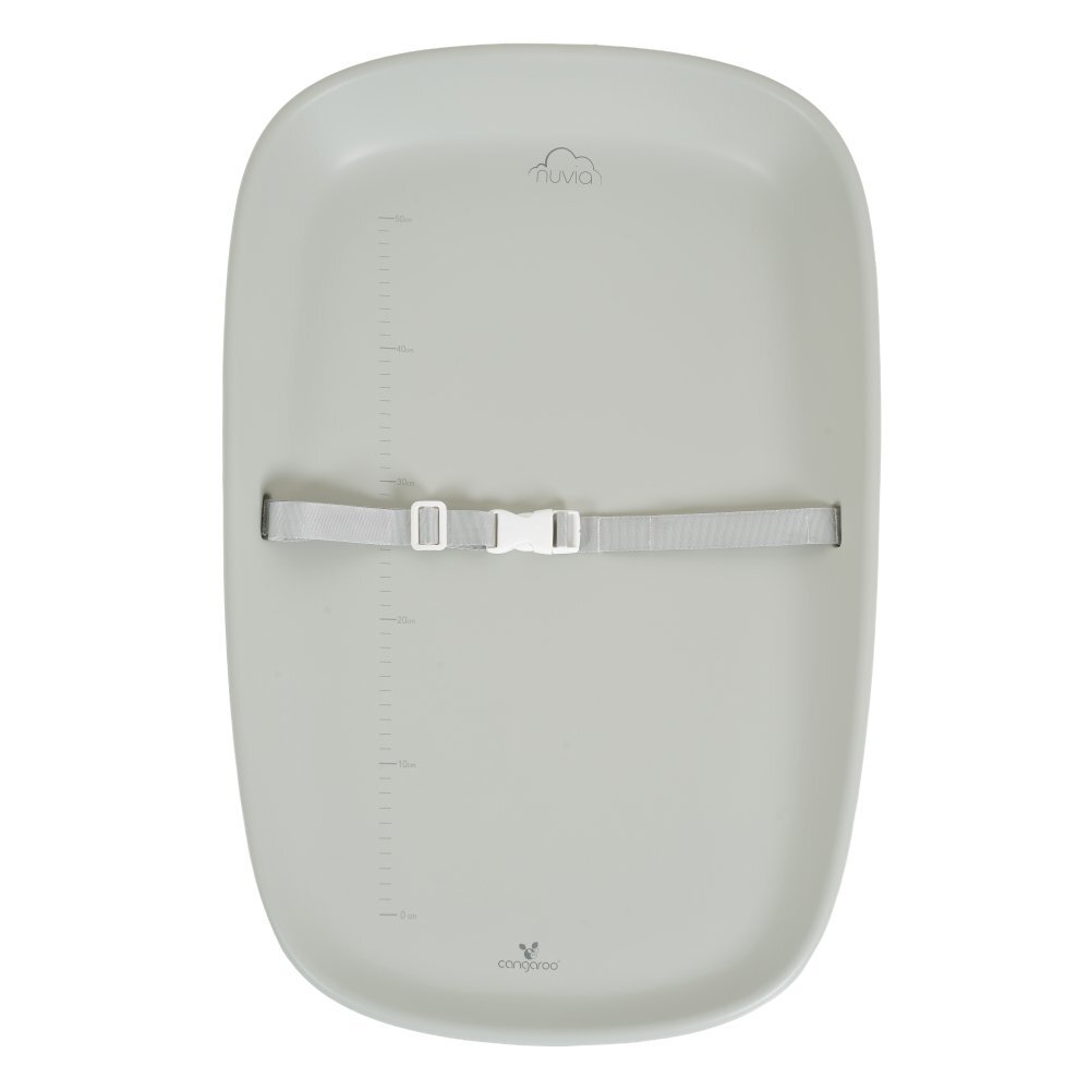 CANGAROO Saltea de infasat din spuma moale EVA Nuvia gri 69x44 cm prevazuta cu centura de siguranta suprafata impermeabila taliometru baza antiderapanta design portabil