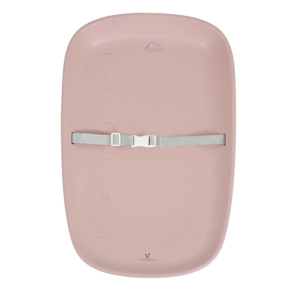 CANGAROO Saltea de infasat din spuma moale EVA Nuvia roz 69x44 cm prevazuta cu centura de siguranta suprafata impermeabila taliometru baza antiderapanta design portabil
