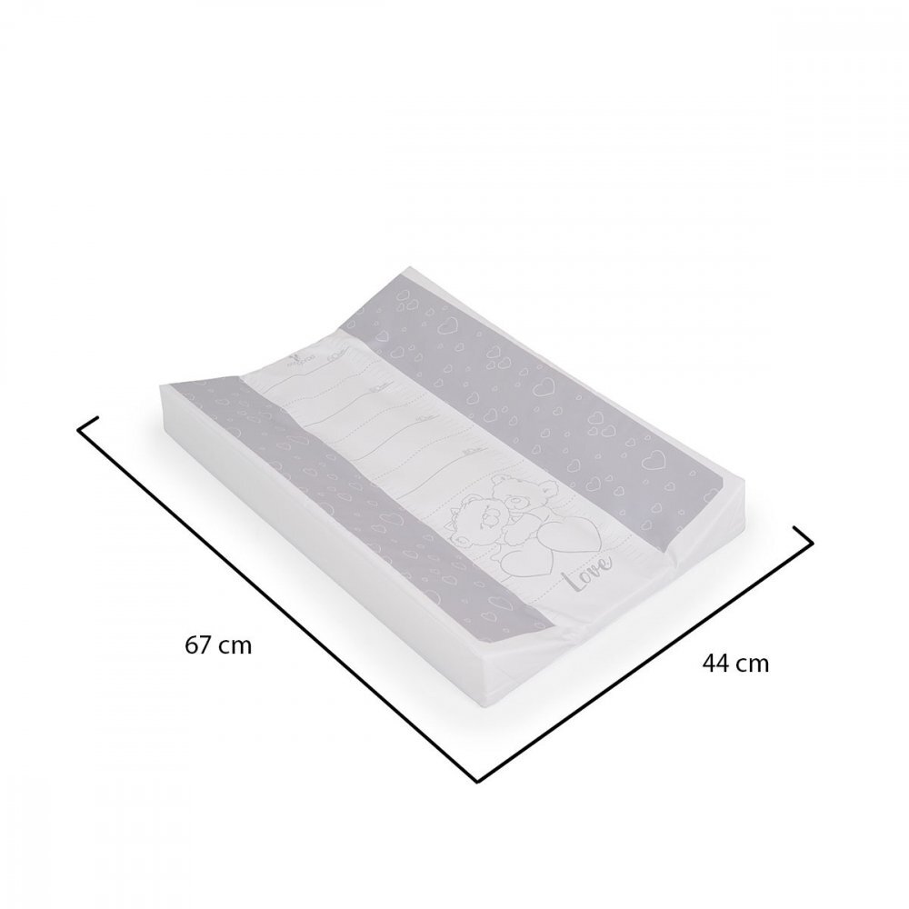 CANGAROO Saltea moale de infasat bebelusi Grey bears 44x67cmsuprafata impermeabilataliometru incorporatcuratare usoara