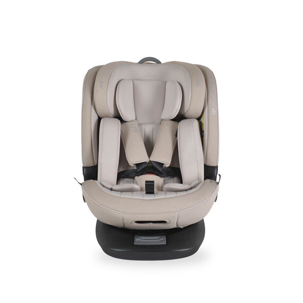 CANGAROO Scaun auto copii i-size GTS Sandstone 40-150 cmdesign ergonomic sleep comfortfixare isofixsistem ventilatiesezut rotativtop tethertetiera si spatar reglabilecertificare R129salteluta reductor