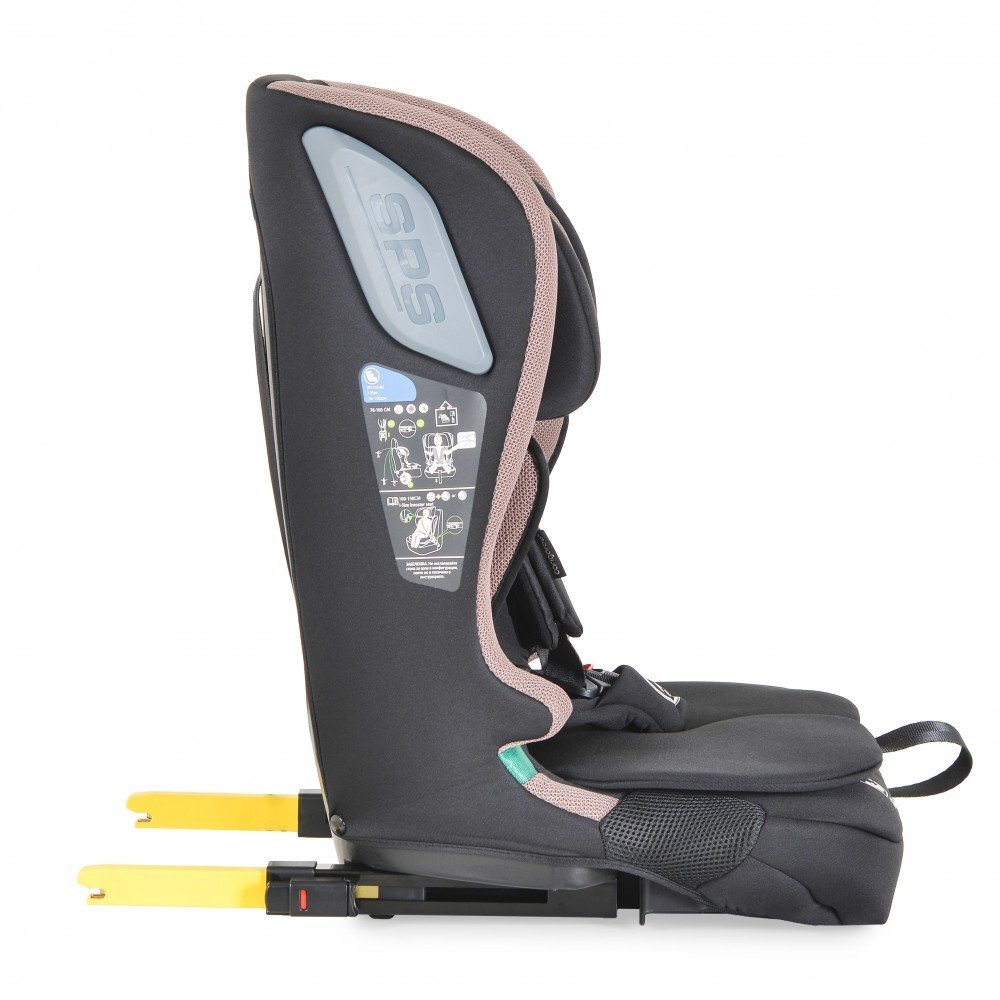 CANGAROO Scaun auto cu Isofix I-Drive Powder Puff I-Size 76-150cmmodel pliabil compactinaltime reglabilacenturi de sigurantatop tethersistem protectie impact lateral SPStetiera reglabilahusa detasabilaperna reductor