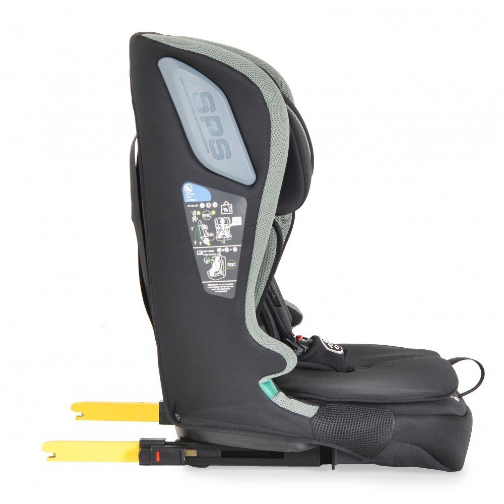 CANGAROO Scaun auto cu Isofix I-Drive Twill Green I-Size 76-150cmmodel pliabil compactinaltime reglabilacenturi de sigurantatop tethersistem protectie impact lateral SPStetiera reglabilahusa detasabilaperna reductor