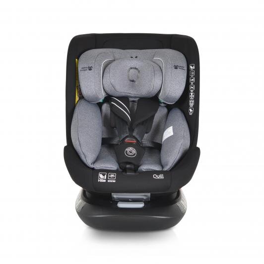CANGAROO Scaun auto cu Isofix Quill I-size 40-150 cm GreySezut rotativ 360 gradeSpatar reglabil 5 pozitiiTetiera reglabila 15 pozitiiSIP-Protectie impact lateralTop tetherRear Facing pana la 105cmCenturi de siguranta