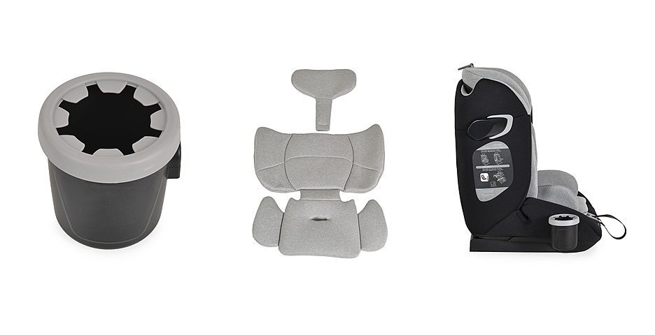 CANGAROO Scaun auto Falcon Opal grey 76-150 cmcertificat I-Size R129protectie SPStetiera din spuma memorie reglabila 9 pozitiisalteluta reductor si suport pahar incluse