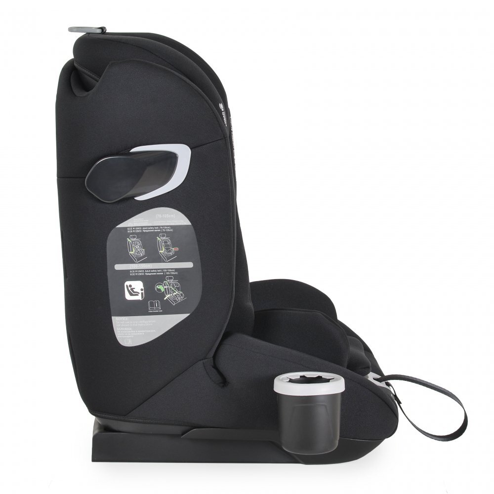 CANGAROO Scaun auto Falcon Pirate black 76-150 cmcertificat I-Size R129protectie SPStetiera din spuma memorie reglabila 9 pozitiisalteluta reductor si suport pahar incluse