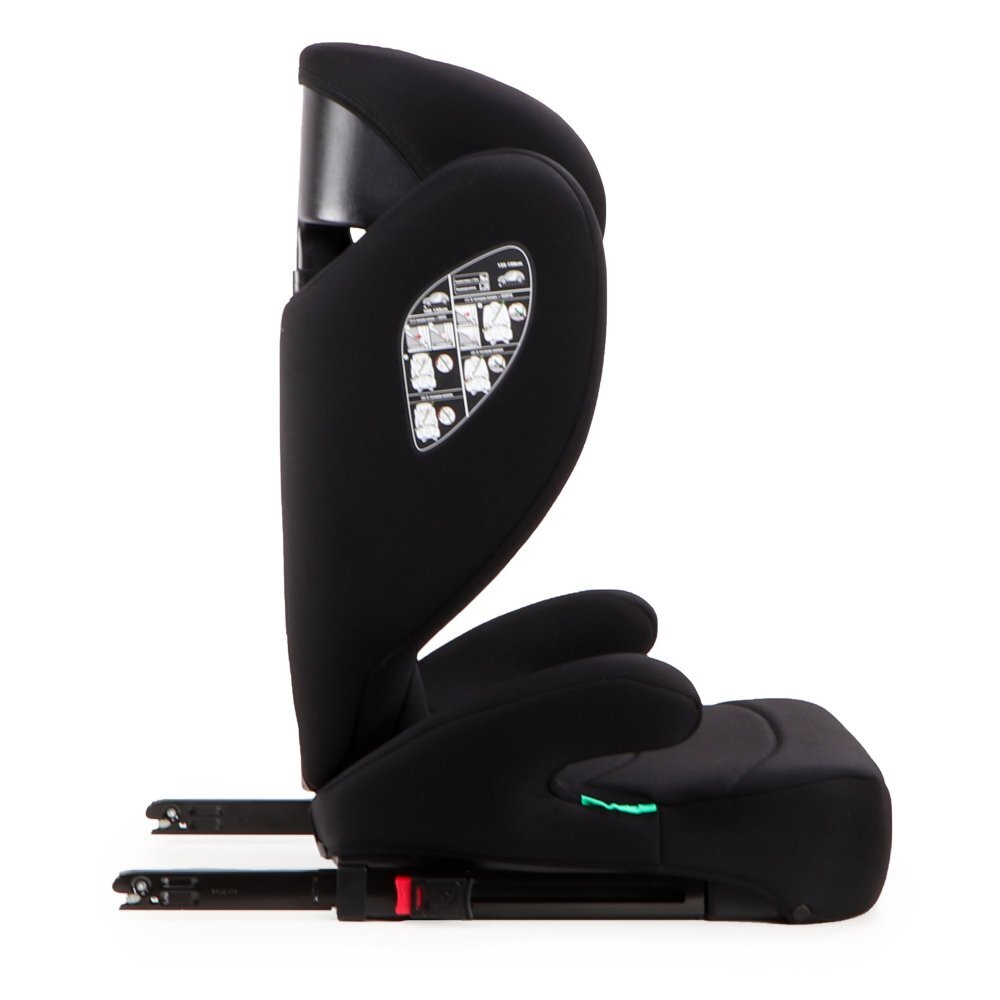 CANGAROO Scaun auto pentru copii I-Race Cosmo Black I-Size 100-150cmfixare cu IsofixCertificare R129tetiera reglabila 9 pozitiispatar detasabil pentru utilizare ca inaltatordesign ergonomichusa detasabila