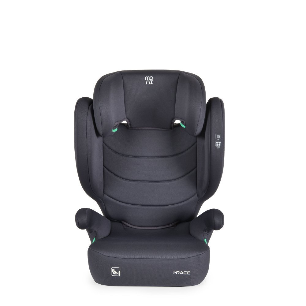 CANGAROO Scaun auto pentru copii I-Race Stone Grey I-Size 100-150cmfixare cu IsofixCertificare R129tetiera reglabila 9 pozitiispatar detasabil pentru utilizare ca inaltatordesign ergonomichusa detasabila