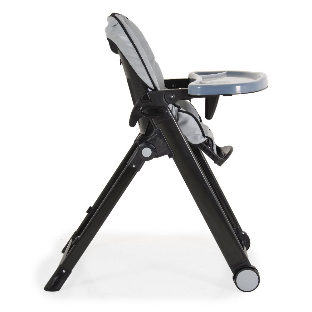 CANGAROO Scaun de masa copii Neron Grey pliabil ultracompact suport picioare si spatar reglabil tava dubla greutate admisa 15 kg