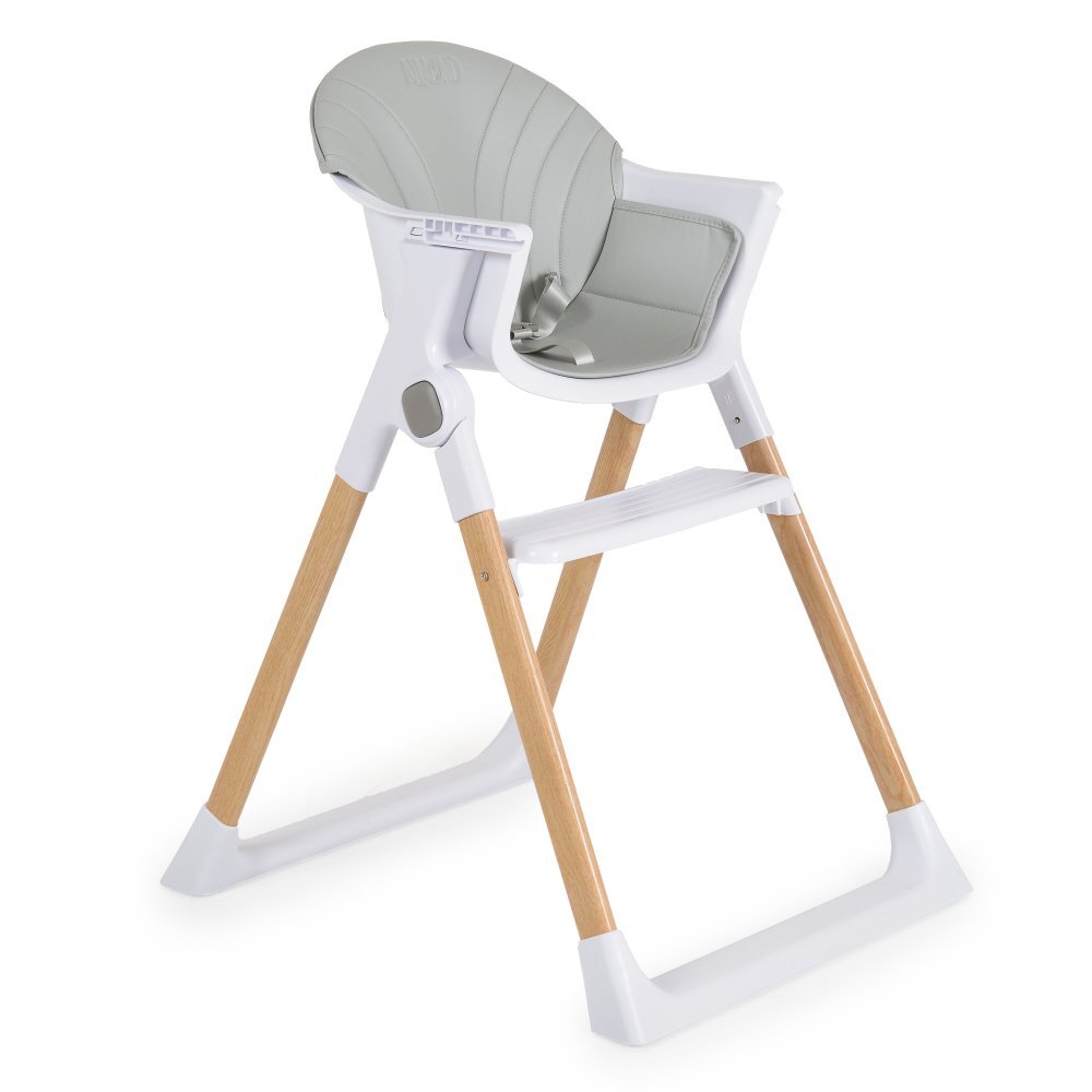 CANGAROO Scaun de masa pentru copii Almond Greyhusa din piele ecologica usor de curatatstructura metalica stabilapicioare antiderapantepliere compactacentura de siguranta si protectie antialunecaresuport picioare