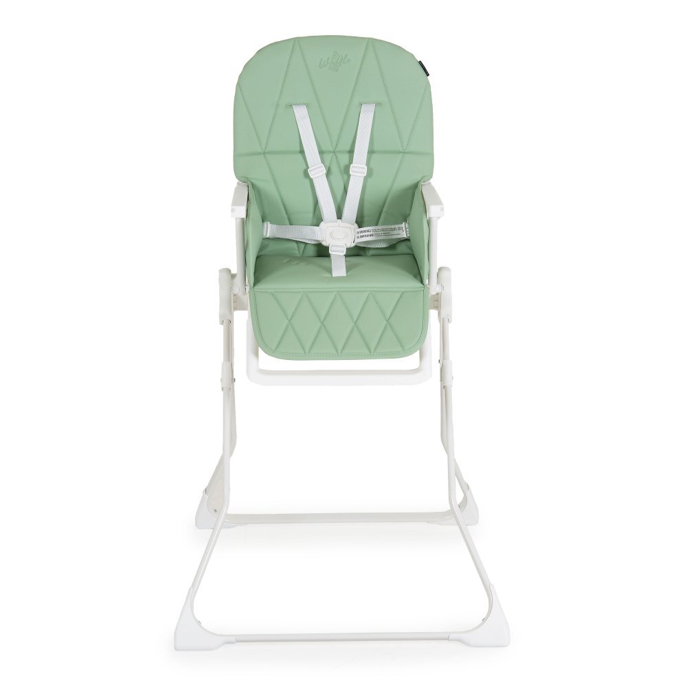 CANGAROO Scaun de masa pentru copii Waffle Greenmodel pliabil compact cu unitatea scaunuluihusa din piele ecologica suport picioare reglabilcentura de sigurantatava reglabila in 3 pozitiigreutate admisa 15 kg
