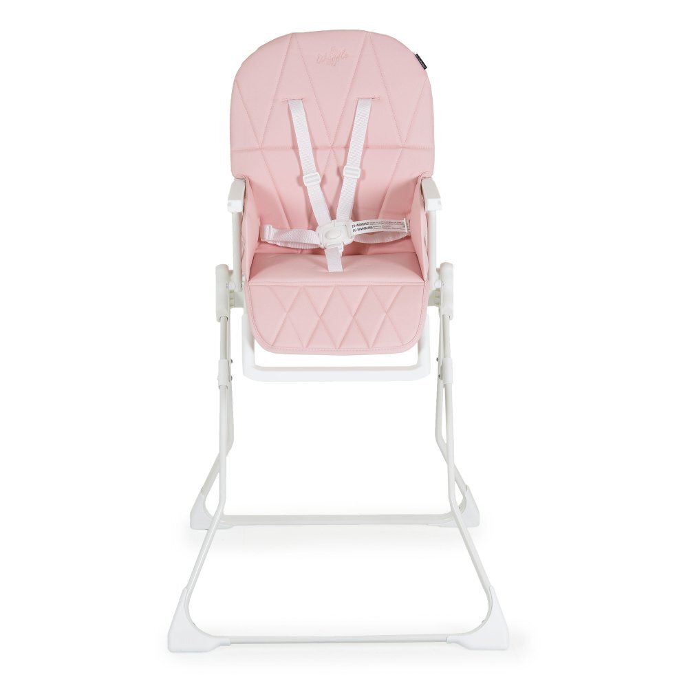 CANGAROO Scaun de masa pentru copii Waffle Pinkmodel pliabil compact cu unitatea scaunuluihusa din piele ecologica suport picioare reglabilcentura de sigurantatava reglabila in 3 pozitiigreutate admisa 15 kg