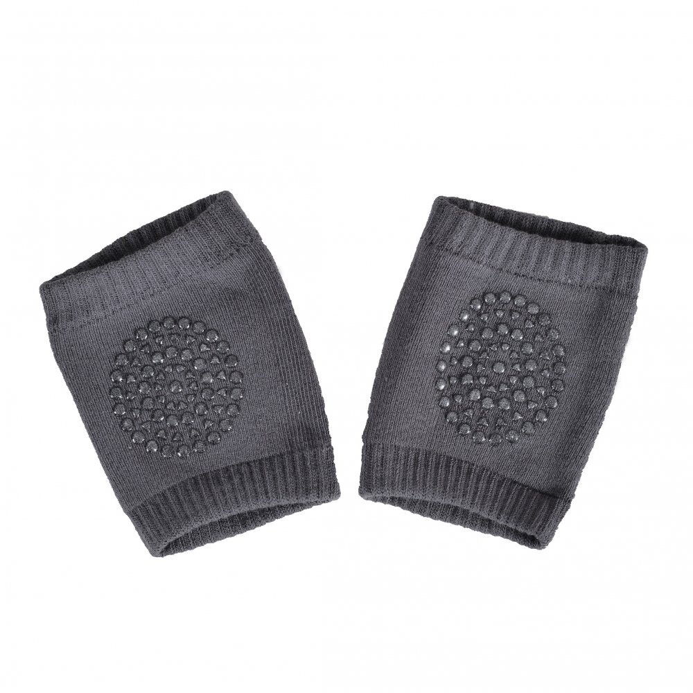 CANGAROO Set 2 genunchiere copii Itsy Bitsy Dark Greyprotejeaza de abraziuni si ranimaterial de bumbac moale si elasticdimensiune universalapotrivite de la 6 luni-3 ani