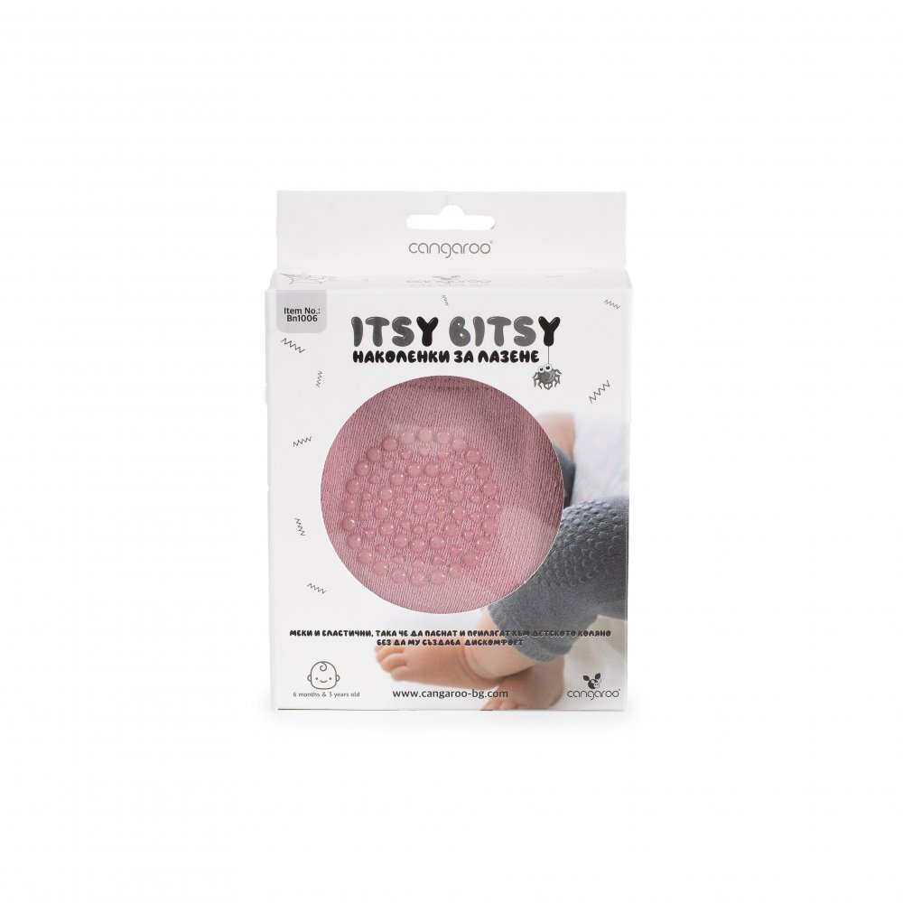 CANGAROO Set 2 genunchiere copii Itsy Bitsy Pinkprotejeaza de abraziuni si ranimaterial de bumbac moale si elasticdimensiune universalapotrivite de la 6 luni-3 ani