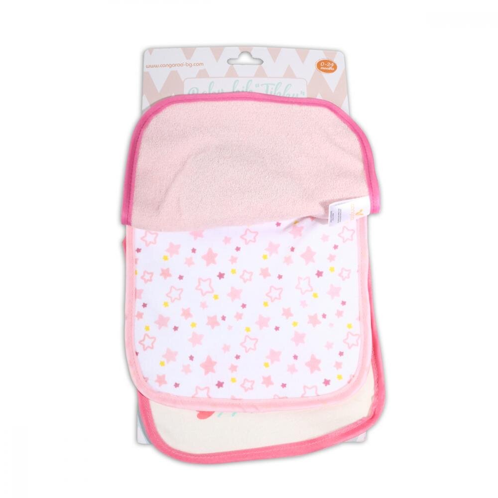 CANGAROO Set 3 bavete de bumbac Tibby Pink
