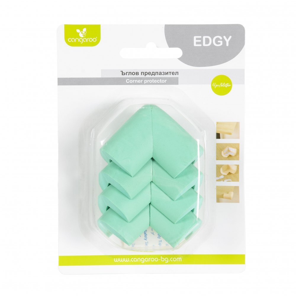 CANGAROO Set 4 protectii pentru colturi din spuma Edgy mint