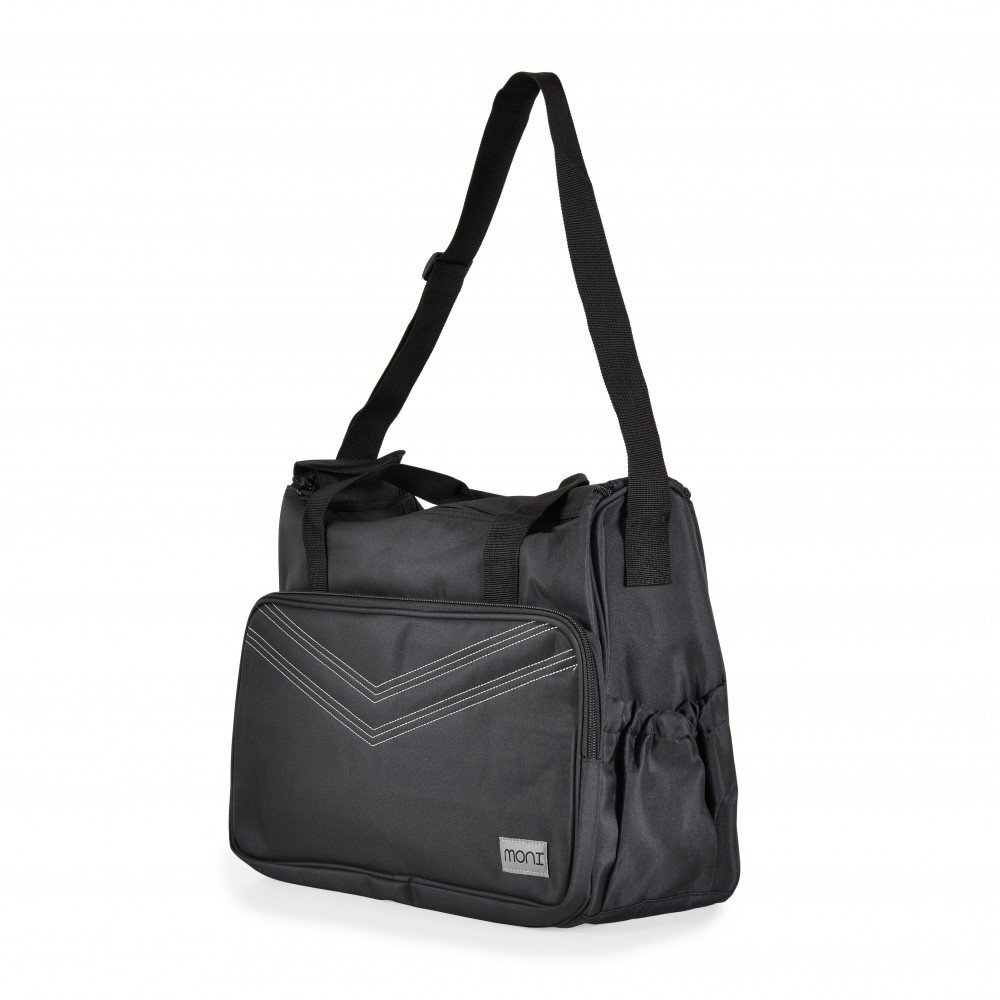 CANGAROO Set 5 piese cu Geanta multifunctionala pentru mamici Mama Bag Stella Black compartimente practicecu maner reglabilhusa termoizolanta pentru biberonsalteluta gentuta suzete si geanta scutece