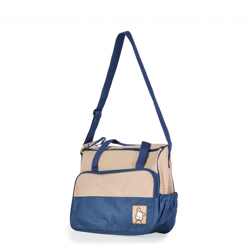CANGAROO Set 5 piese cu Geanta multifunctionala pentru mamici Mama Bag Stella Navy compartimente practicecu maner reglabilhusa termoizolanta pentru biberonsalteluta gentuta suzete si geanta scutece
