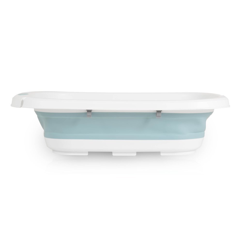 CANGAROO Set de baie 2in1 Como Albastru cu design PliabilMasuta de infasat impermeabila cu taliometruCadita pliabila cu furtun scurgere apaOrganizatorPolita pentru accesoriiInaltime confortabila pentru parinti