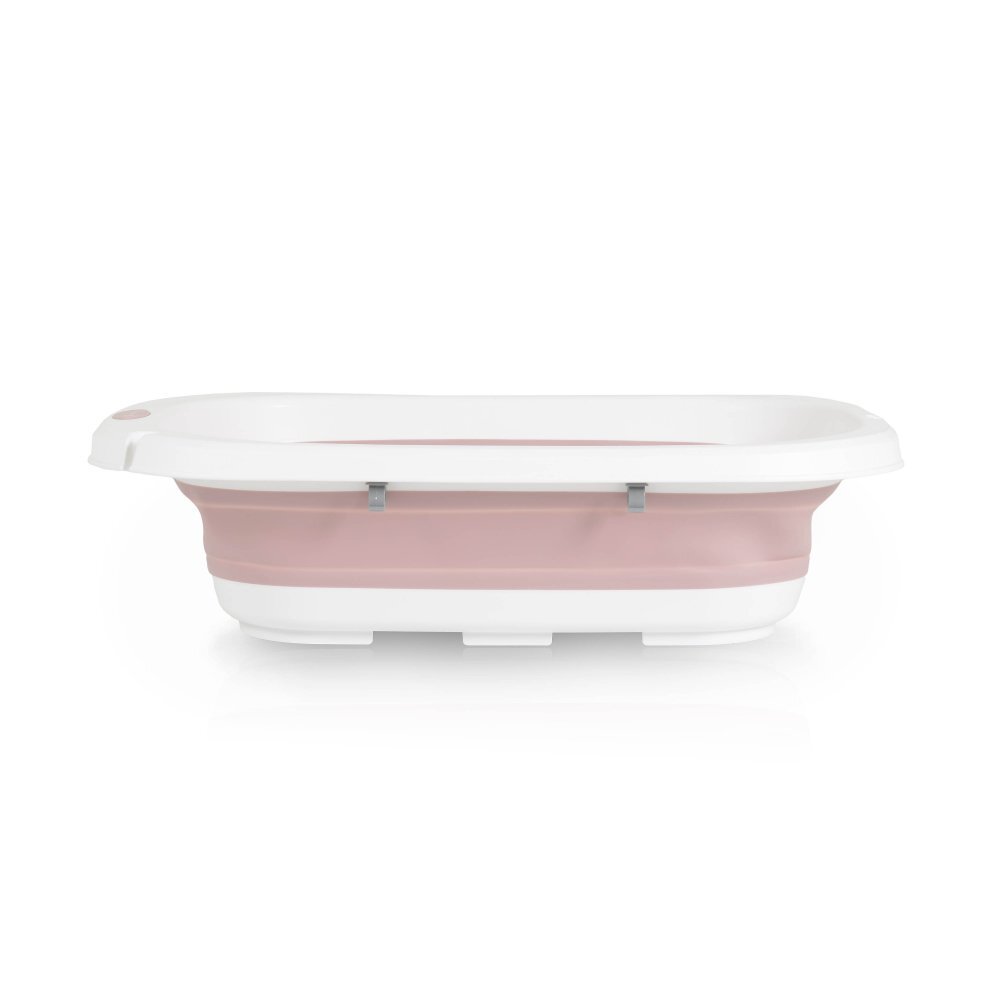 CANGAROO Set de baie 2in1 Como Roz cu design PliabilMasuta de infasat impermeabila cu taliometruCadita pliabila cu furtun scurgere apaOrganizatorPolita pentru accesoriiInaltime confortabila pentru parinti