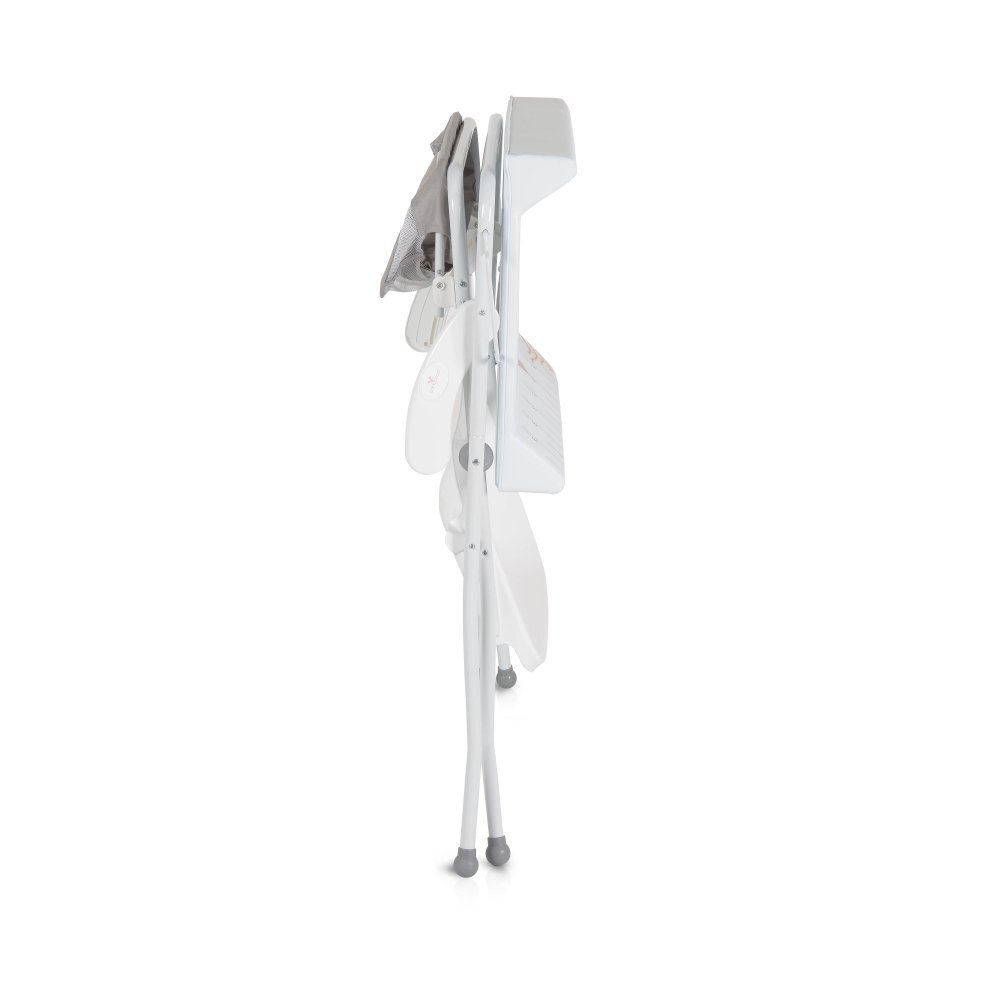CANGAROO Set de baie 2in1 Como Roz cu design PliabilMasuta de infasat impermeabila cu taliometruCadita pliabila cu furtun scurgere apaOrganizatorPolita pentru accesoriiInaltime confortabila pentru parinti