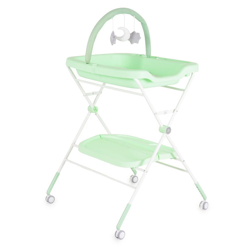 CANGAROO Set Multifunctional Masuta schimbat scutece pliabila cu Saltea Croco VerdeSaltea cu TaliometruHusa detasabila cu fermoarInaltime reglabila pe 5 niveleRoti cu blocareBara cu jucariiOrganizatorPolita accesorii