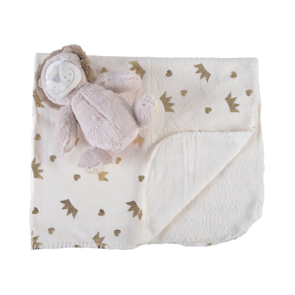 CANGAROO Set paturica si jucarie de plus Stuffed Lion