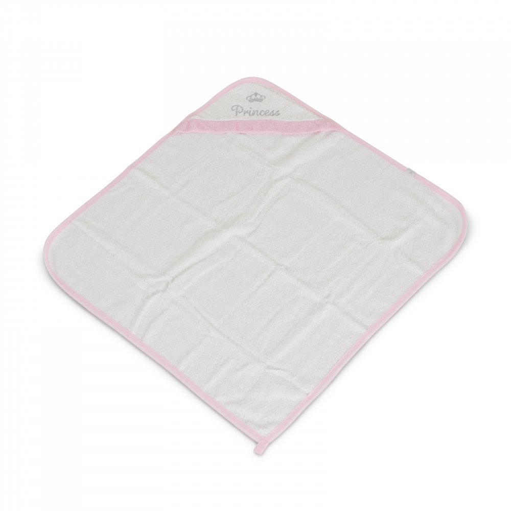 CANGAROO Set prosop cu gluga pentru bebelusi Cute Princess Pink si manusa de baie din bumbac absorbantdimensiune 75x75 cmrecomandat de la nastere