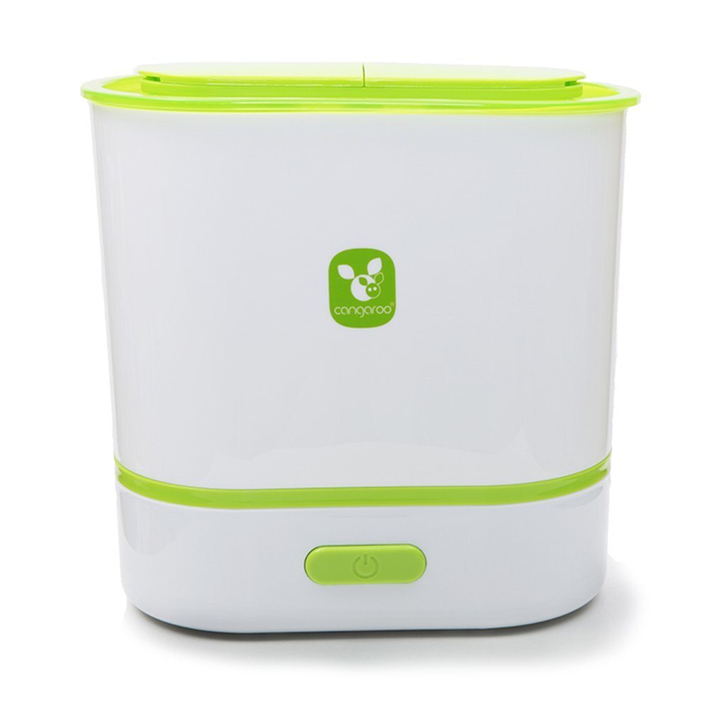 CANGAROO Sterilizator electric cu aburi Sterilizer 3in1 Greencapacitate 6 biberoaneProgram sterilizare rapida 6 minuteFunctie reglare timp Compatibil cu toate tipurile de biberoaneOprire automataIndicator luminos