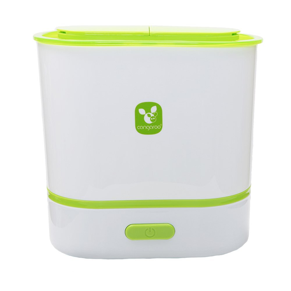 CANGAROO Sterilizator electric cu aburi Sterilizer 3in1 Greencapacitate 6 biberoaneProgram sterilizare rapida 6 minuteFunctie reglare timp Compatibil cu toate tipurile de biberoaneOprire automataIndicator luminos