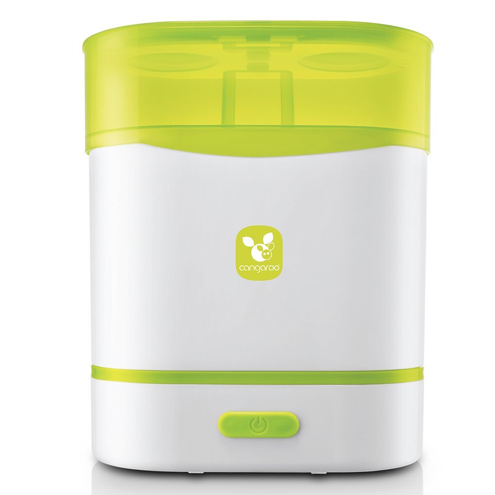 CANGAROO Sterilizator electric cu aburi Sterilizer 3in1 Greencapacitate 6 biberoaneProgram sterilizare rapida 6 minuteFunctie reglare timp Compatibil cu toate tipurile de biberoaneOprire automataIndicator luminos