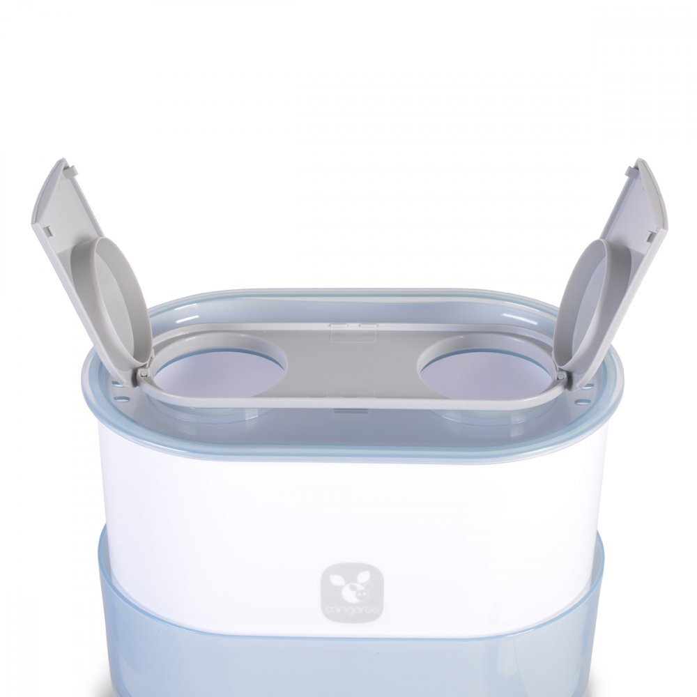 CANGAROO Sterilizator electric cu aburi Sterilizer 3in1 Greycapacitate 6 biberoaneProgram sterilizare rapida 6 minuteFunctie reglare timp Compatibil cu toate tipurile de biberoaneOprire automataIndicator luminos