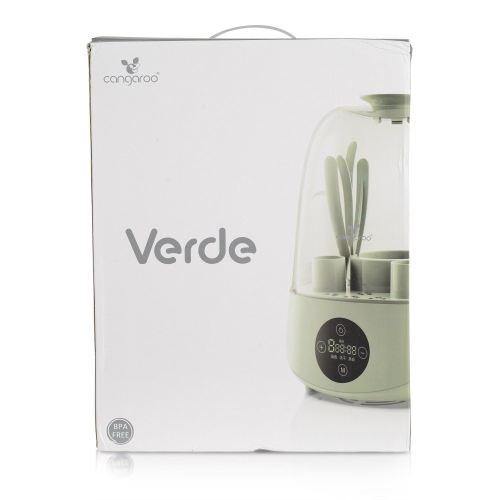 CANGAROO Sterilizator electric pentru 6 biberoane cu functie sterilizare si uscare Verde