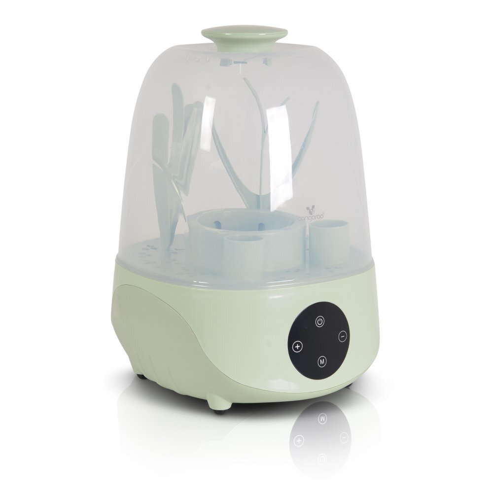 CANGAROO Sterilizator electric pentru 6 biberoane cu functie sterilizare si uscare Verde