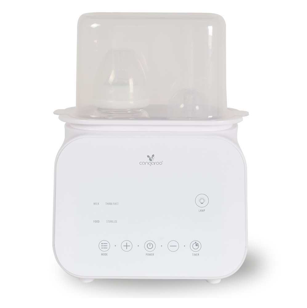 CANGAROO Sterilizator si incalzitor electric pentru biberoane Tummy multifunctional 4in1 ecran digital temperatura reglabila oprire automata capacitate 2 biberoane