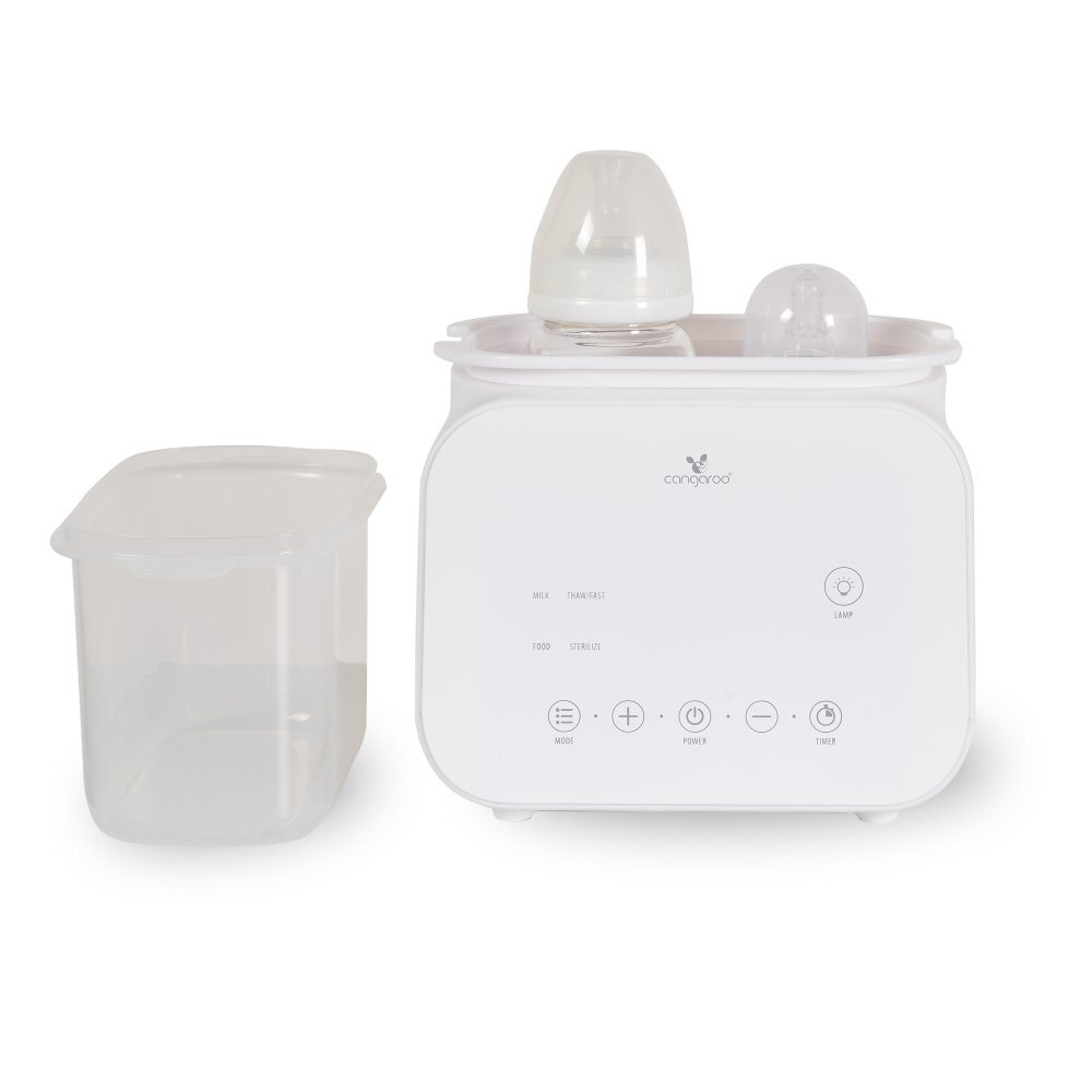 CANGAROO Sterilizator si incalzitor electric pentru biberoane Tummy multifunctional 4in1 ecran digital temperatura reglabila oprire automata capacitate 2 biberoane