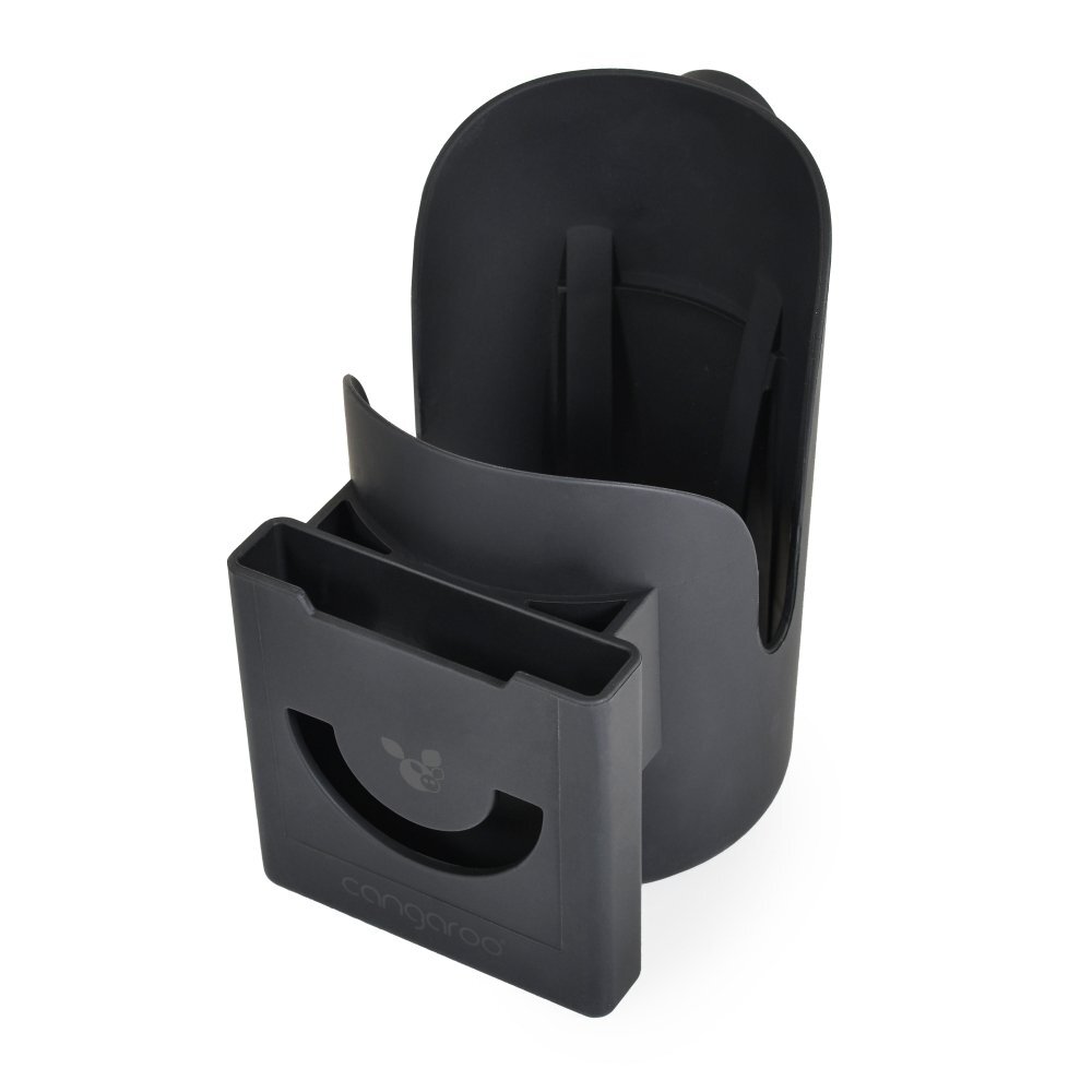 CANGAROO Suport multifunctional 2 in 1 pentru telefonsticlabiberon On The Go Negruprindere universala cu velcro