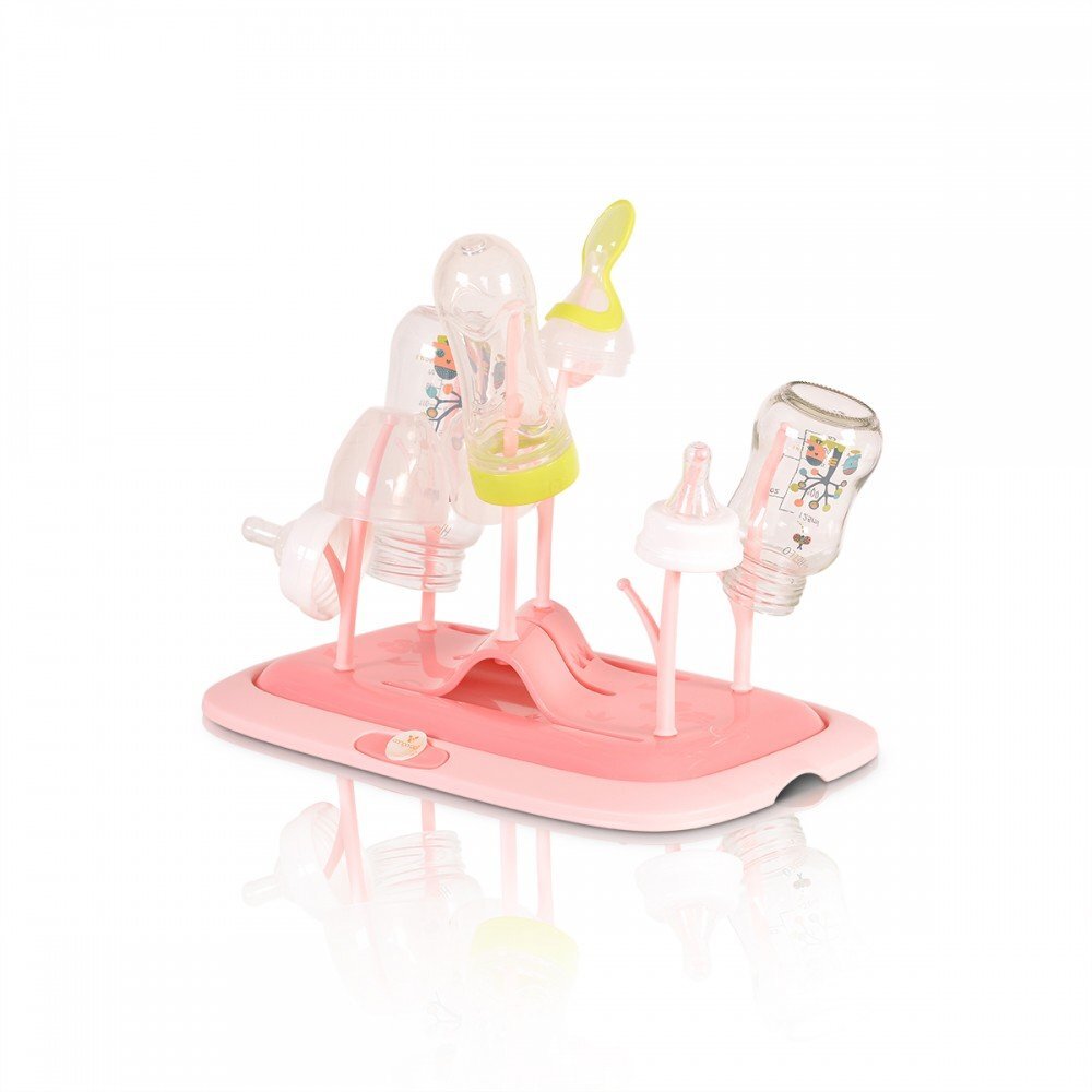 CANGAROO Suport pentru uscare biberoane Drying Rack Coral Pink