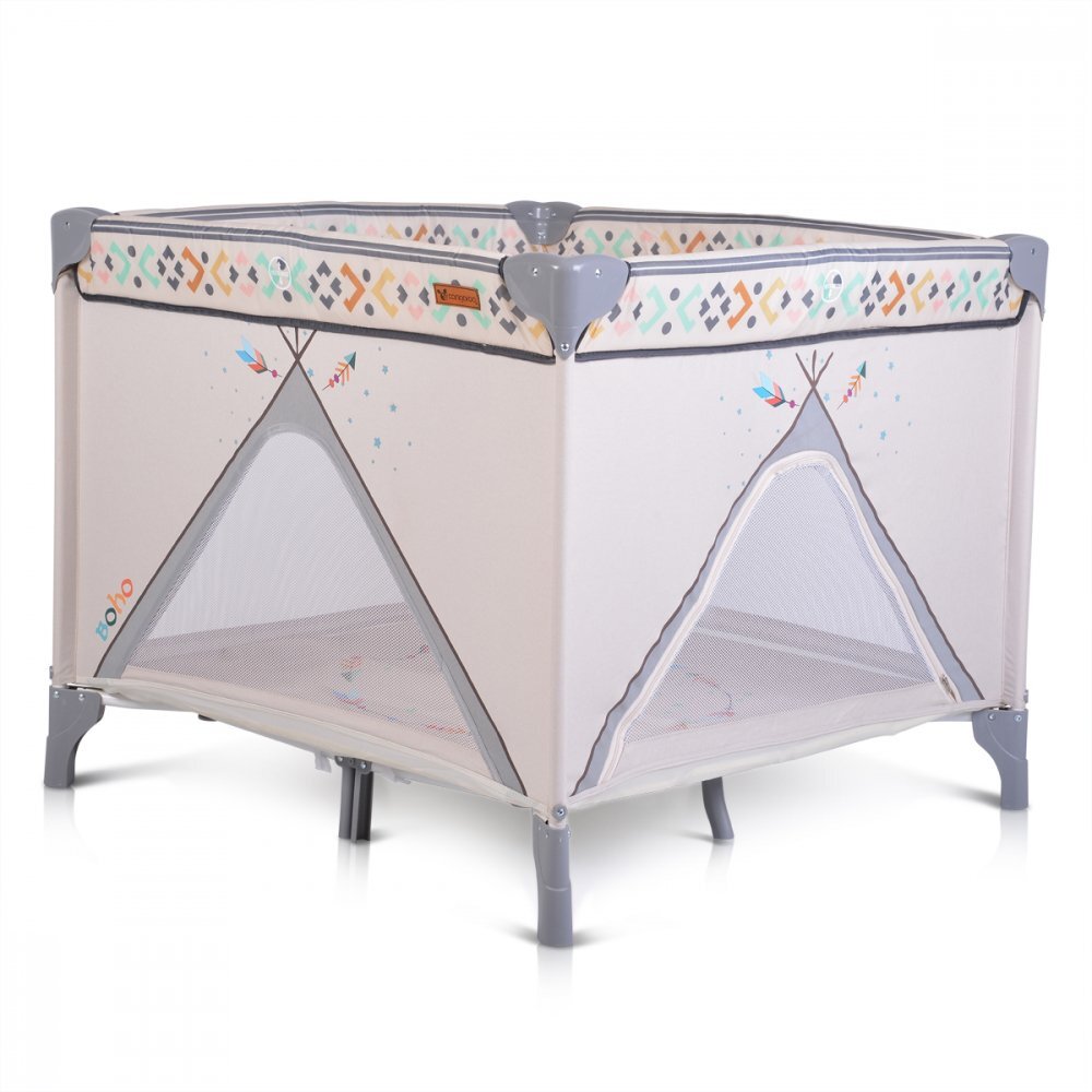 CANGAROO Tarc de joaca pliabil Boho Beige 99x99 cm