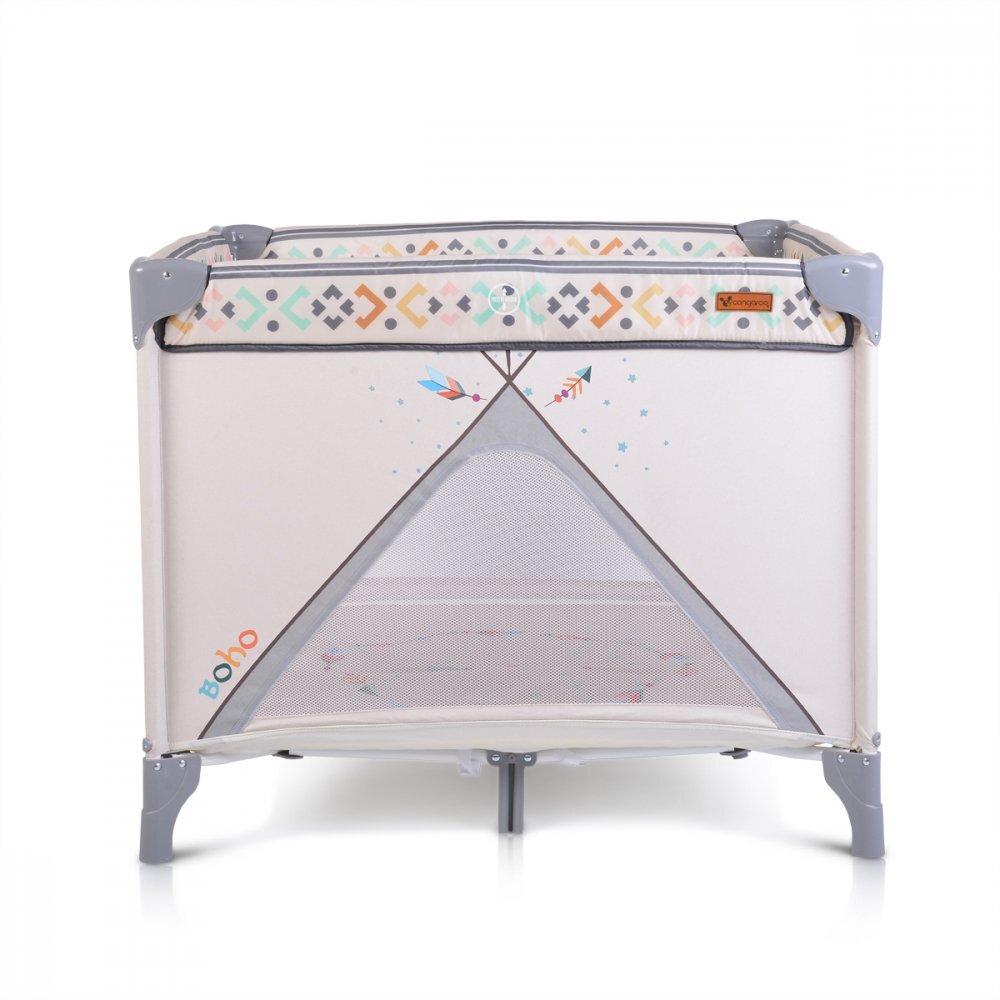 CANGAROO Tarc de joaca pliabil Boho Beige 99x99 cm