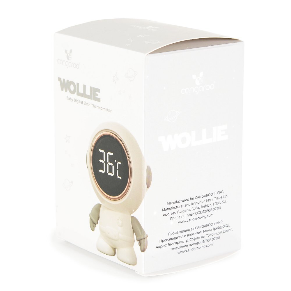 CANGAROO Termometru electronic pentru baie Wollie cu afisaj LED rezistent la apa IPX7 baterie 20.000 de masuratori