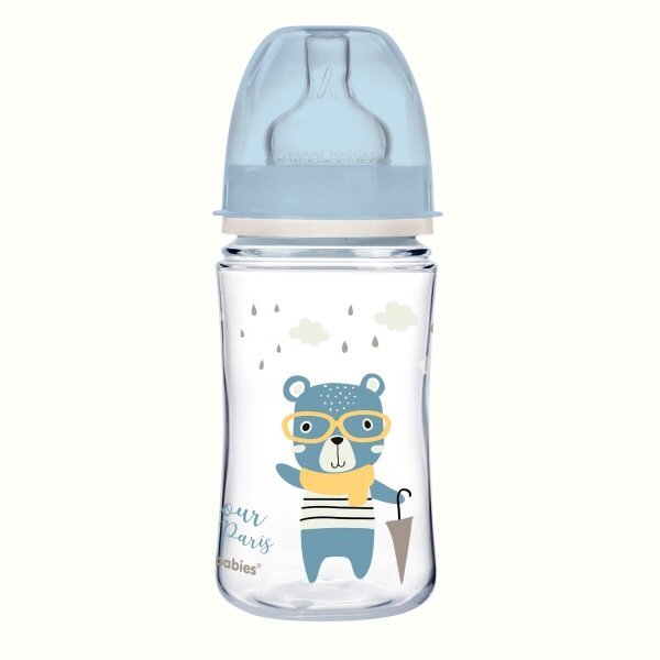 CANPOL Biberon anticolici 240 ml babies blue