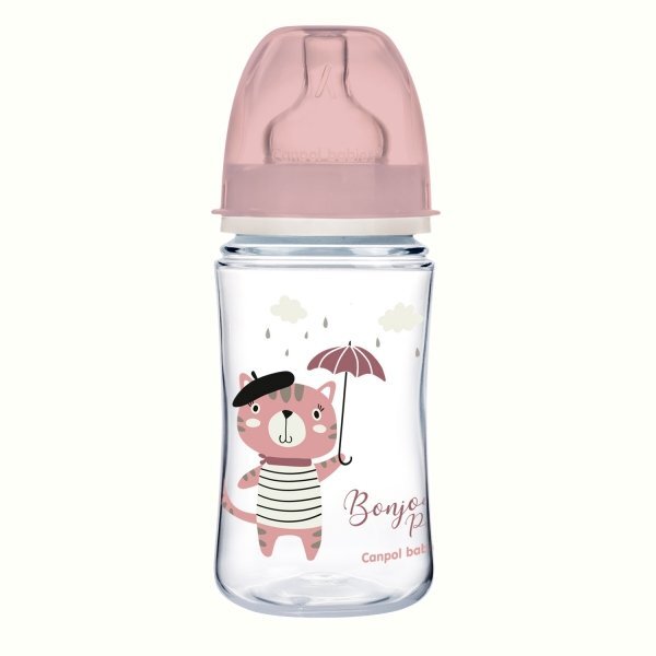 CANPOL Biberon anticolici 240 ml babies pink