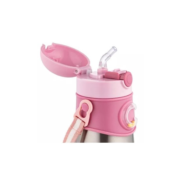 CANPOL Cana termos cu pai Babies Roz din silicon 300 ml