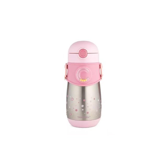 CANPOL Cana termos cu pai Babies Roz din silicon 300 ml