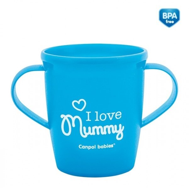 CANPOL Canita antrenament cu manere 250 ml albastra