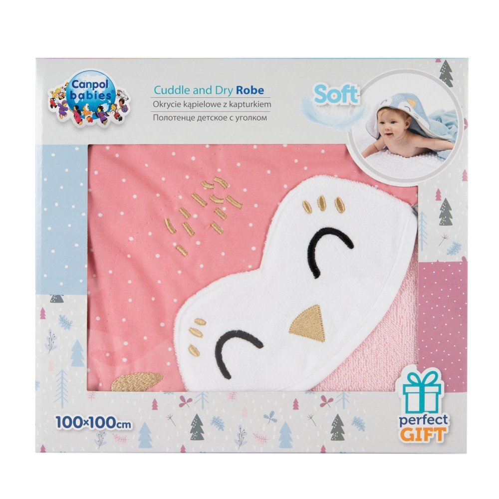 CANPOL Prosop copii 100x100 cm Owl pink